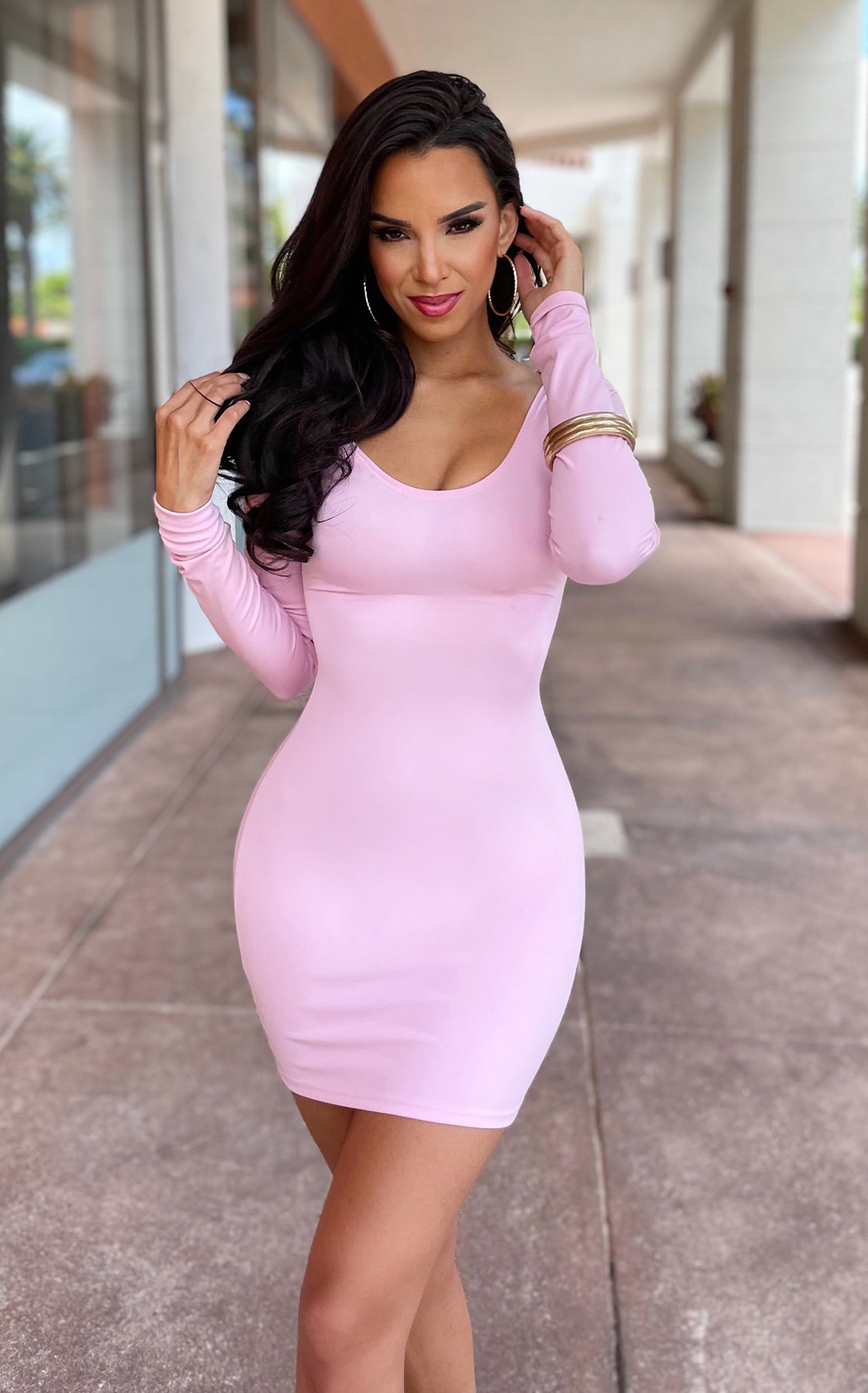 Chic Pink Mini Dress